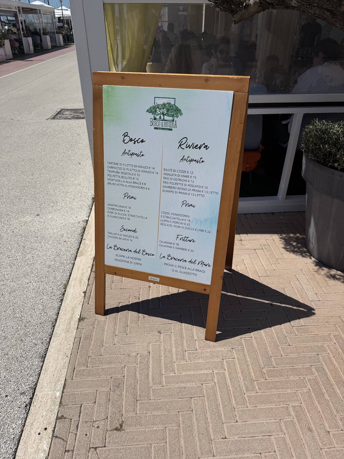 Bosco e Riviera меню