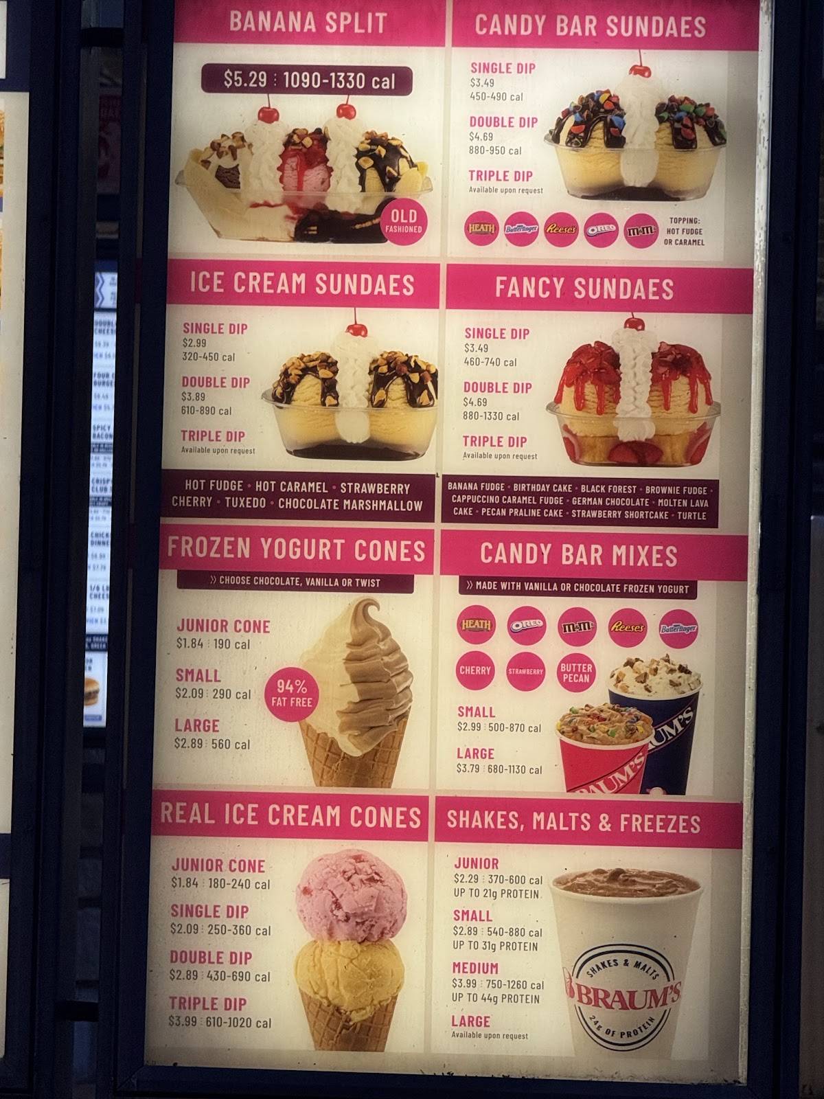 Braum's Ice Cream & Dairy Store меню