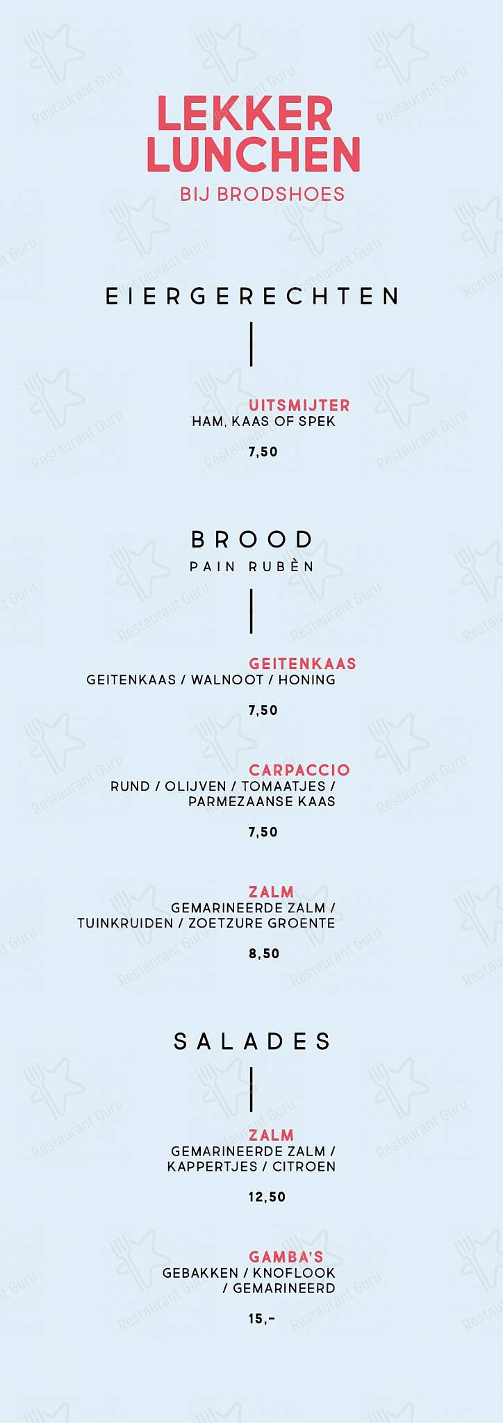 Restaurant Brodshoes в Rijssen - Меню напитков