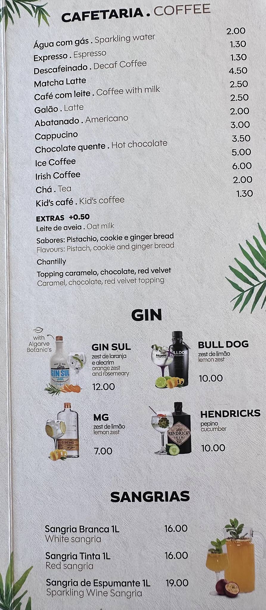 Brunch in Rio меню