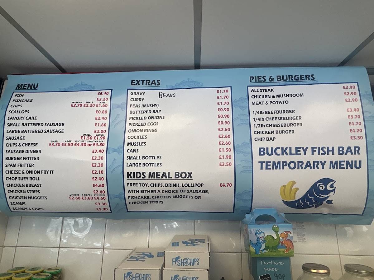 Buckley Fish Bar меню