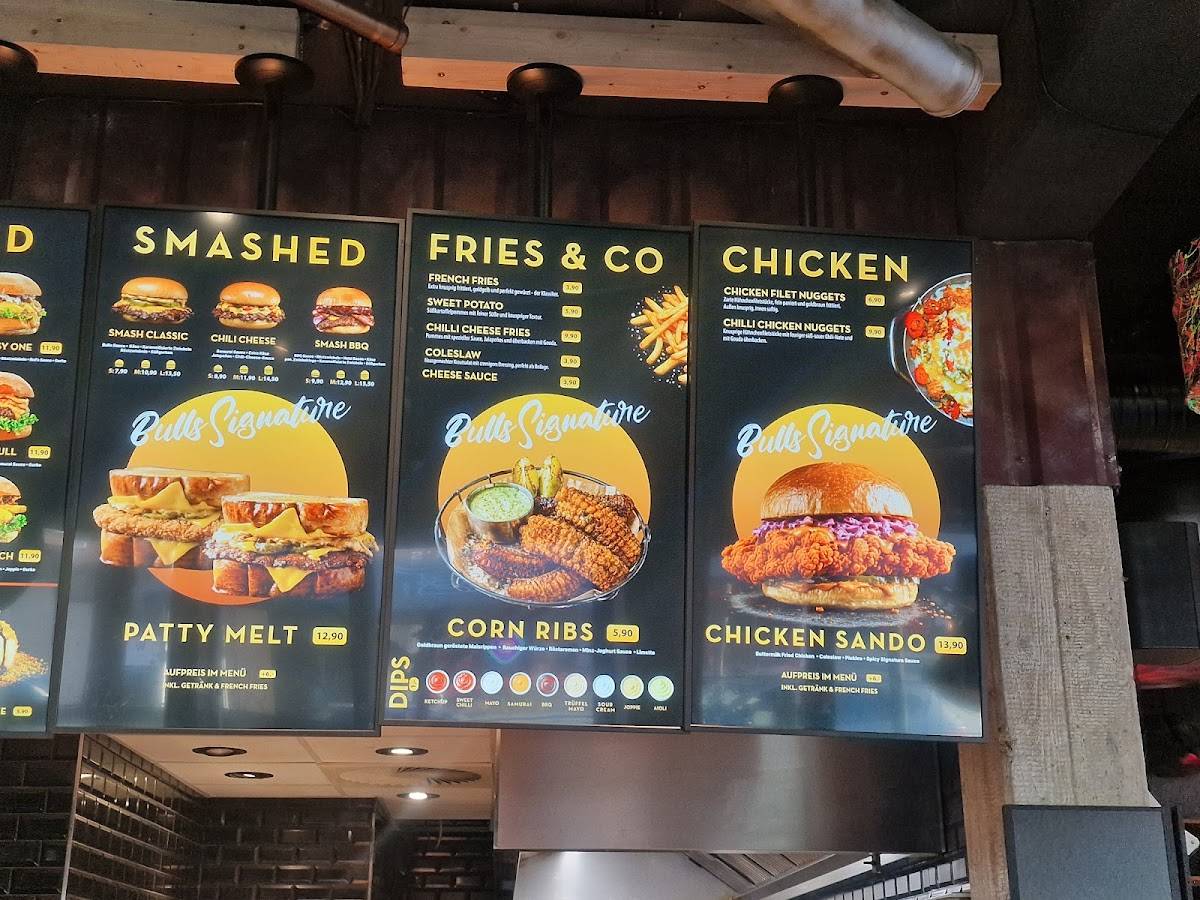 Bull's Kitchen Burger, Steak & Co. меню