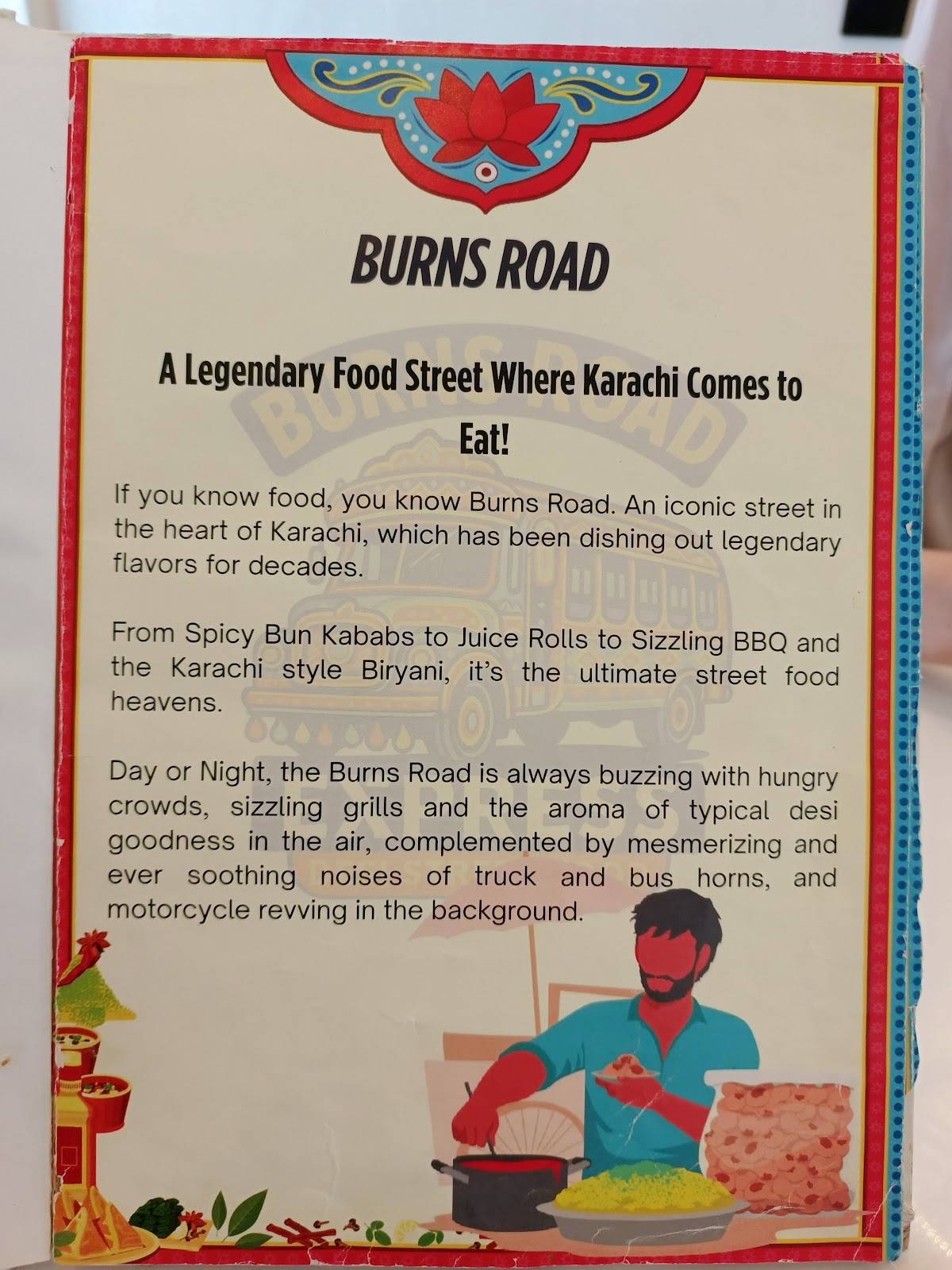 Burns Road Express меню
