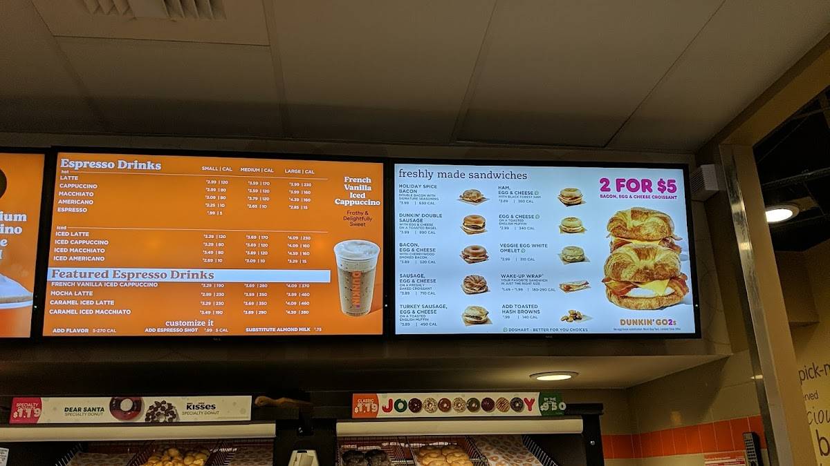 Dunkin' меню