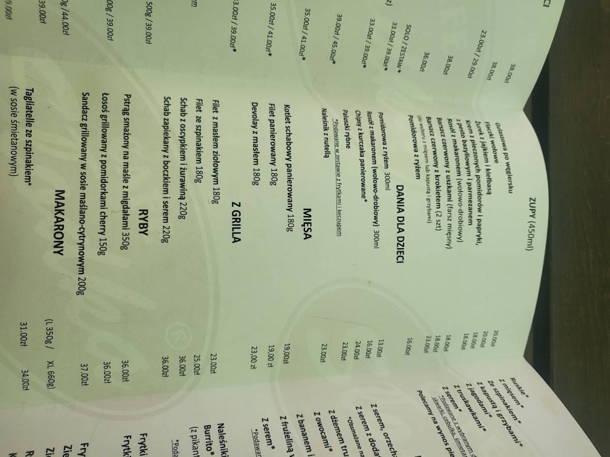 Cafe Słodka меню