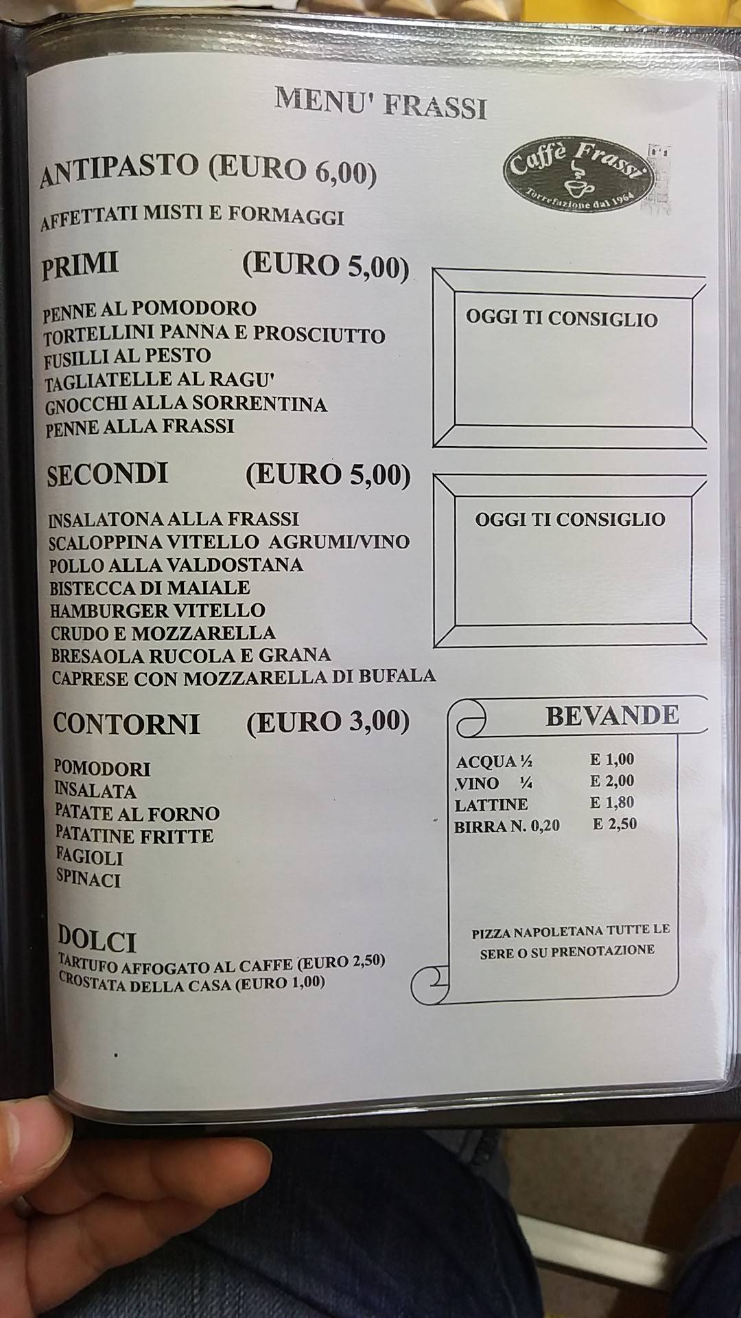 Caffè Frassi меню