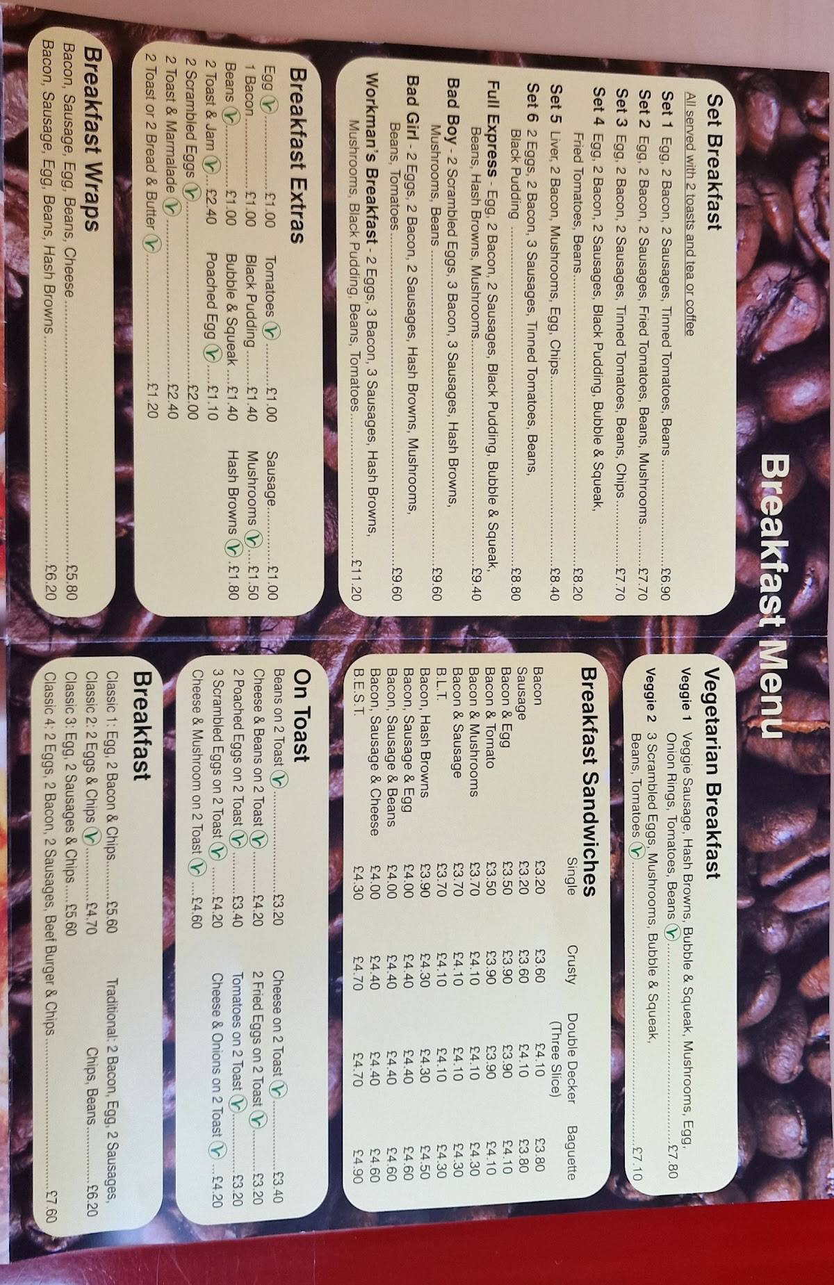 Coffee Express меню