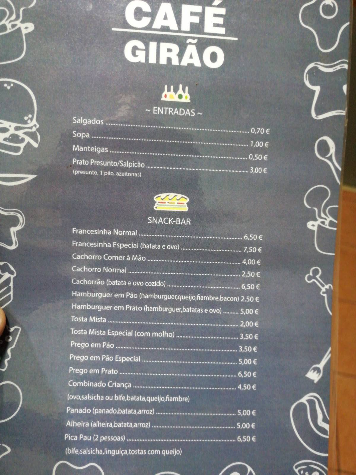 Café Girão меню