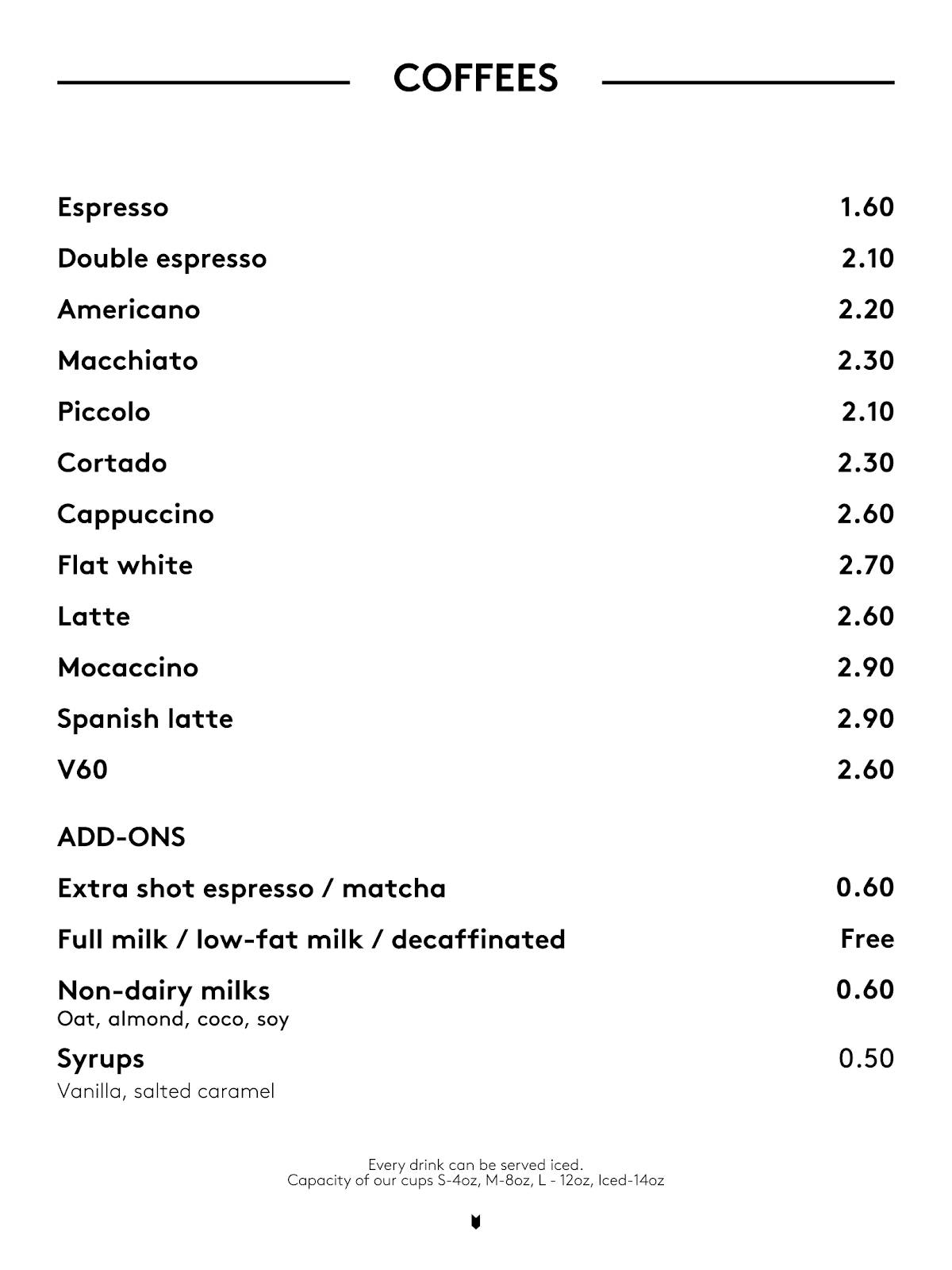Café Kitsuné - Riffa меню