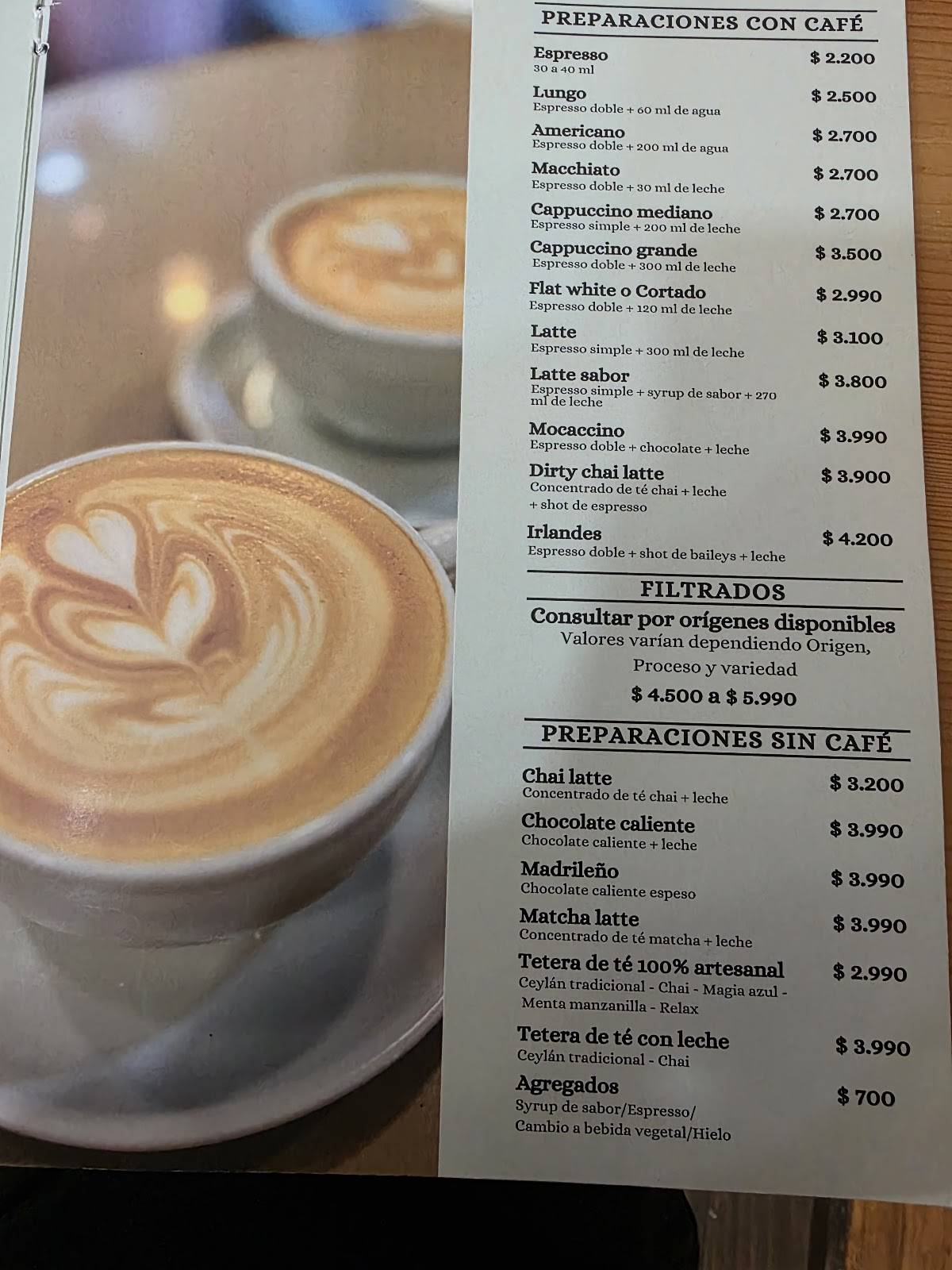Café Kupa меню