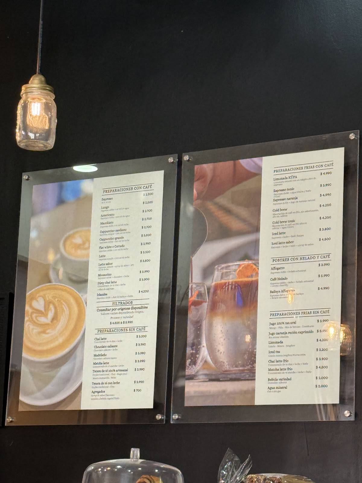 Café Kupa меню