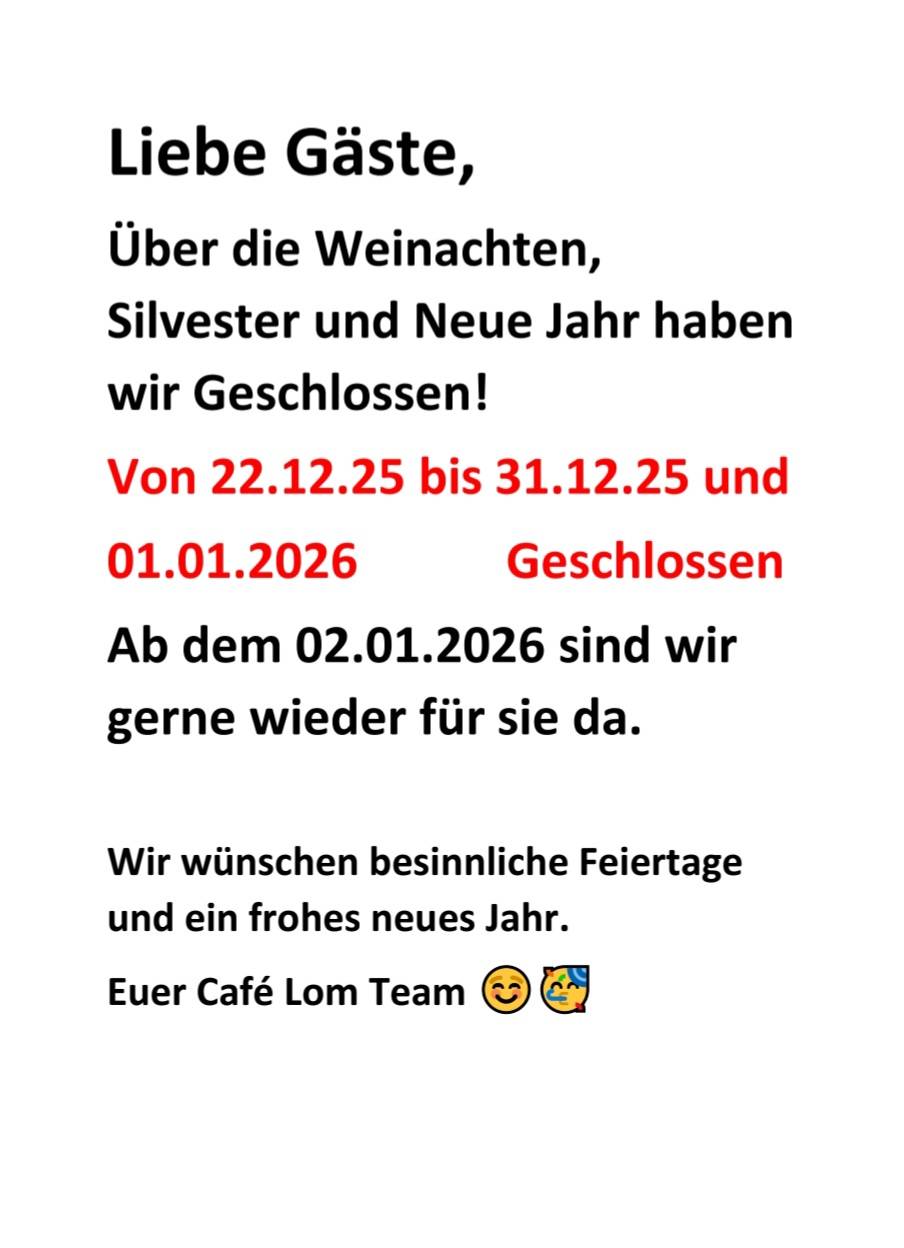 Café Lom Restaurant - Rostock меню