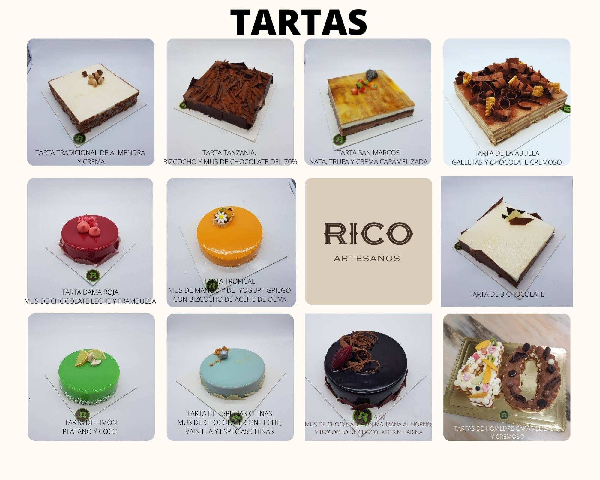Pastelería Rico. меню