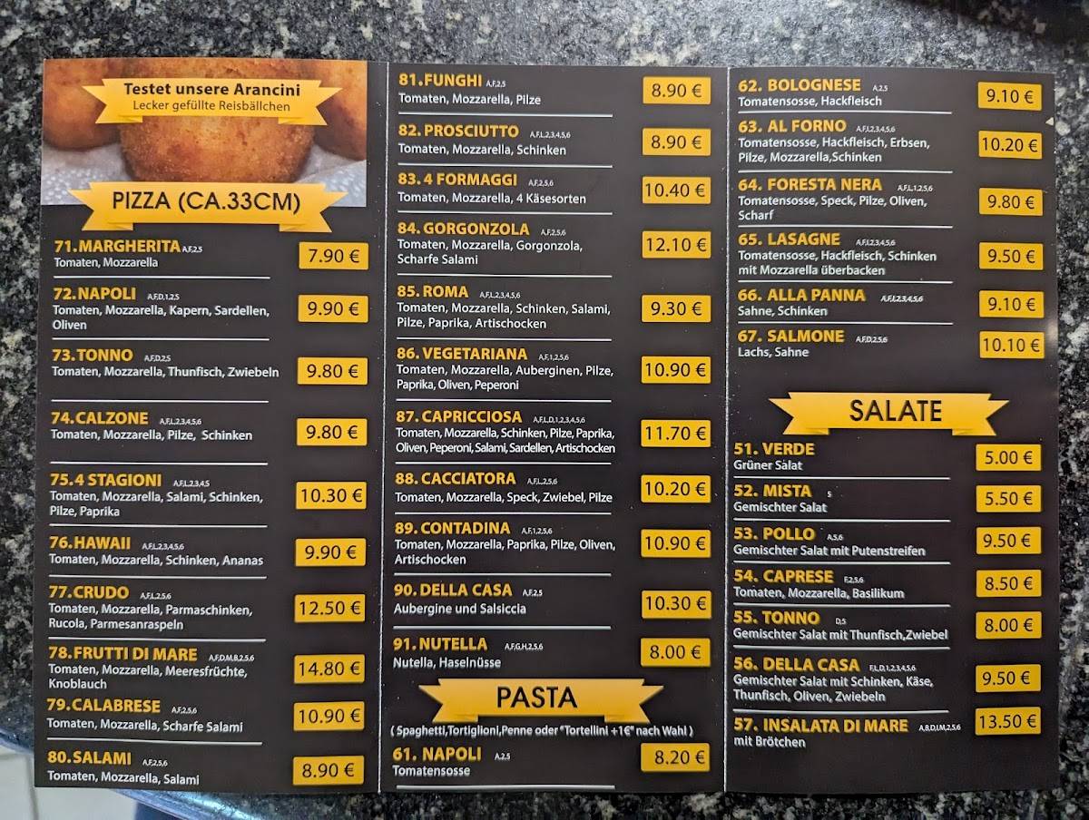 Cafè Roma меню