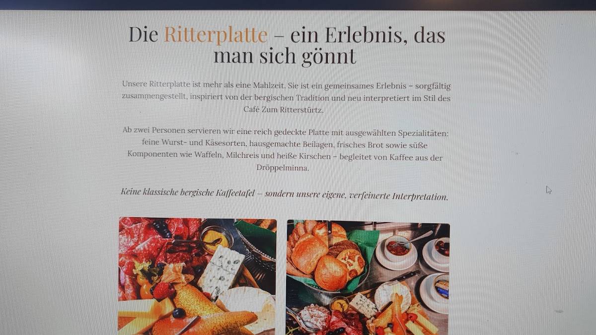 Cafe Zum Rittersturz меню