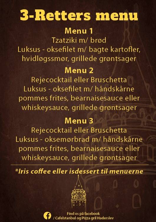 Cafe İstanbul & pizza Haderslev меню