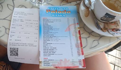 Caffè Bar Palada Baška меню