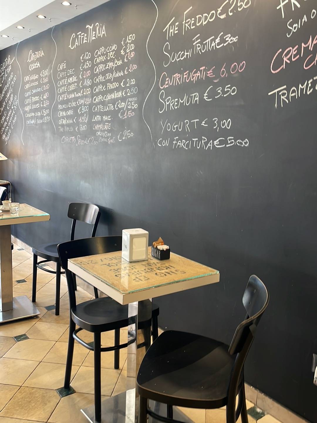 Caffe Carra меню