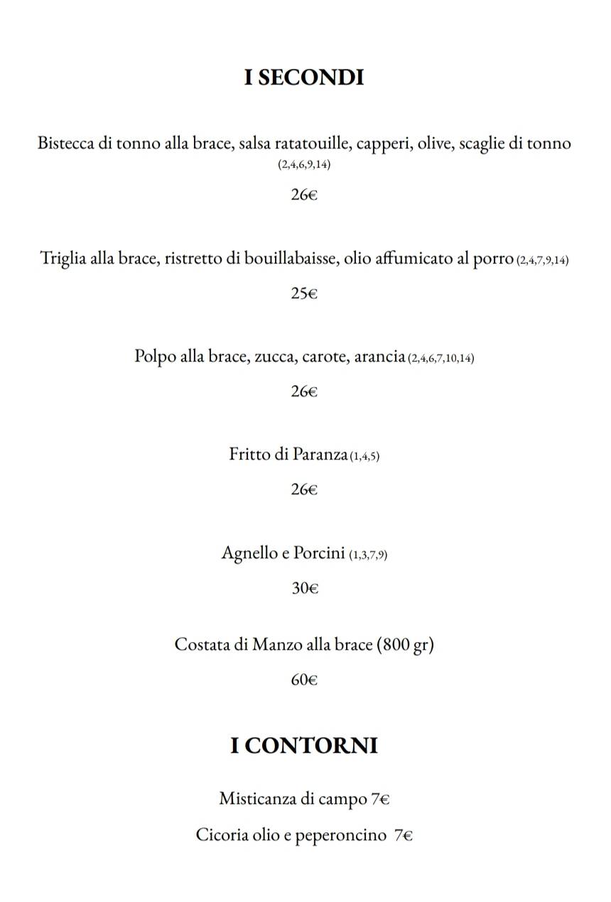Ristorante Caffè Parnaso меню