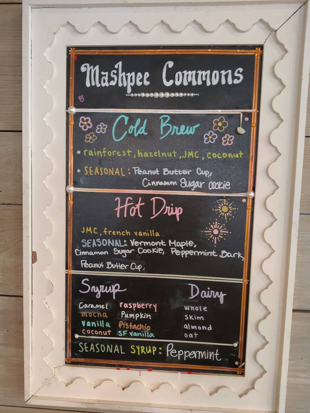 Cape Cod Coffee @ Mashpee Commons меню
