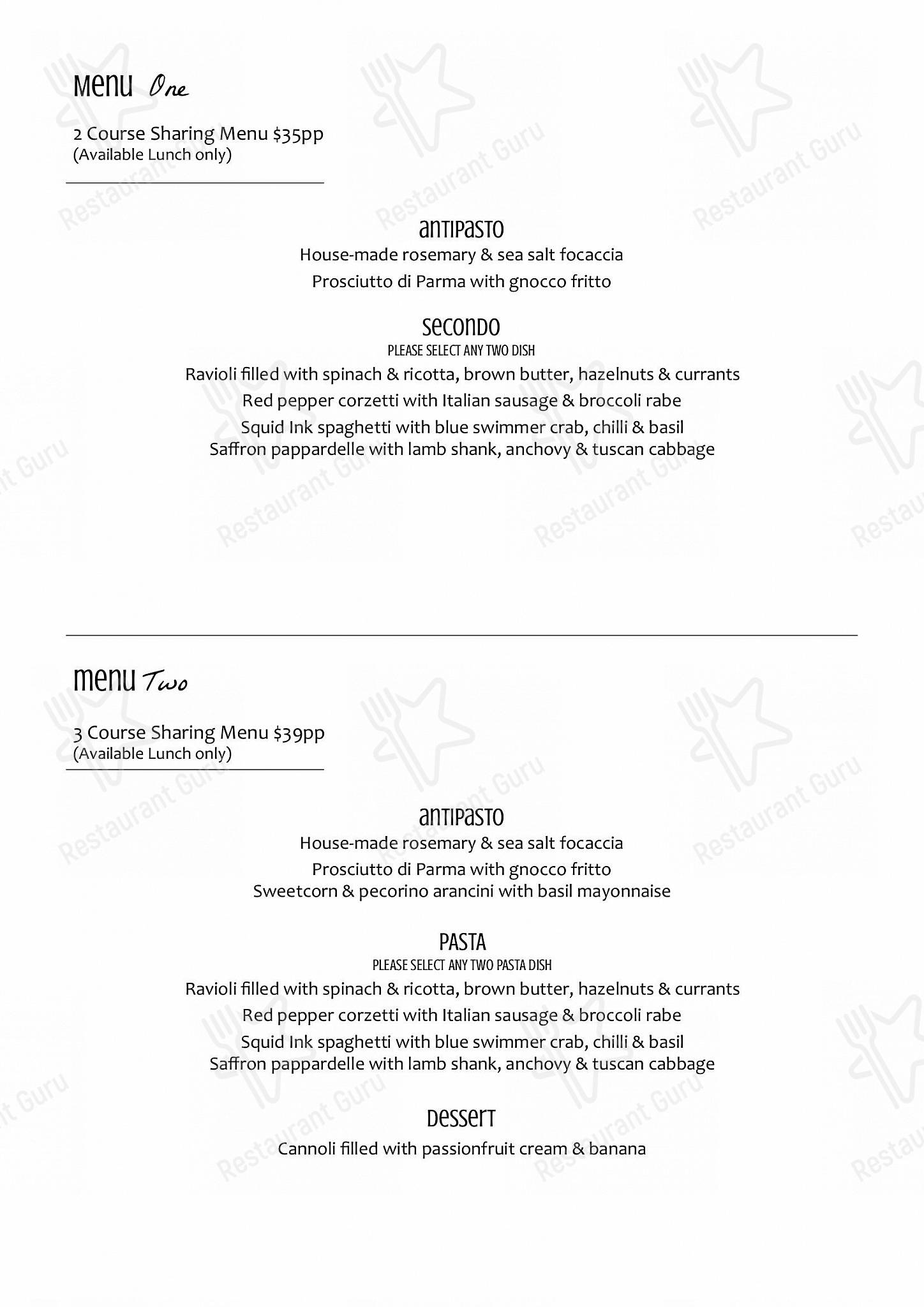 Capriccio Osteria Italian Restaurant in Leichhardt Sydney в Лейхгардте - Wine Menu