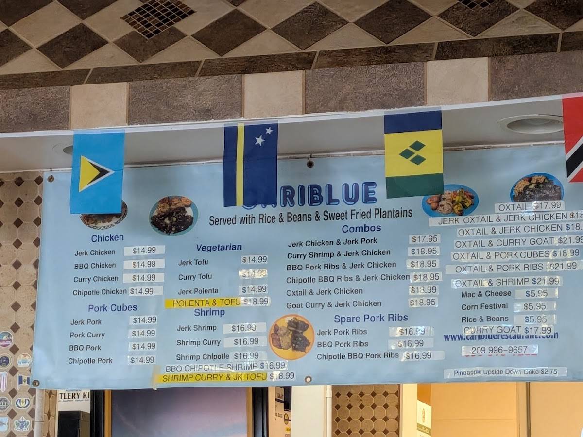CariBlueResturant меню