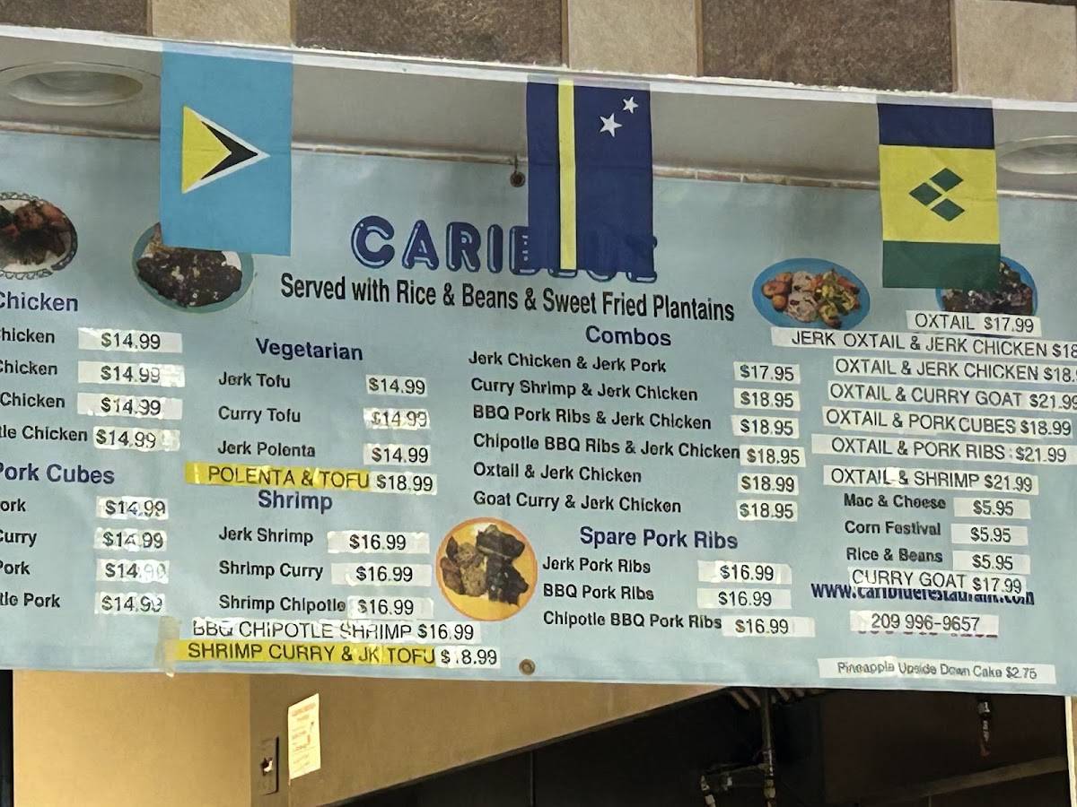 CariBlueResturant меню