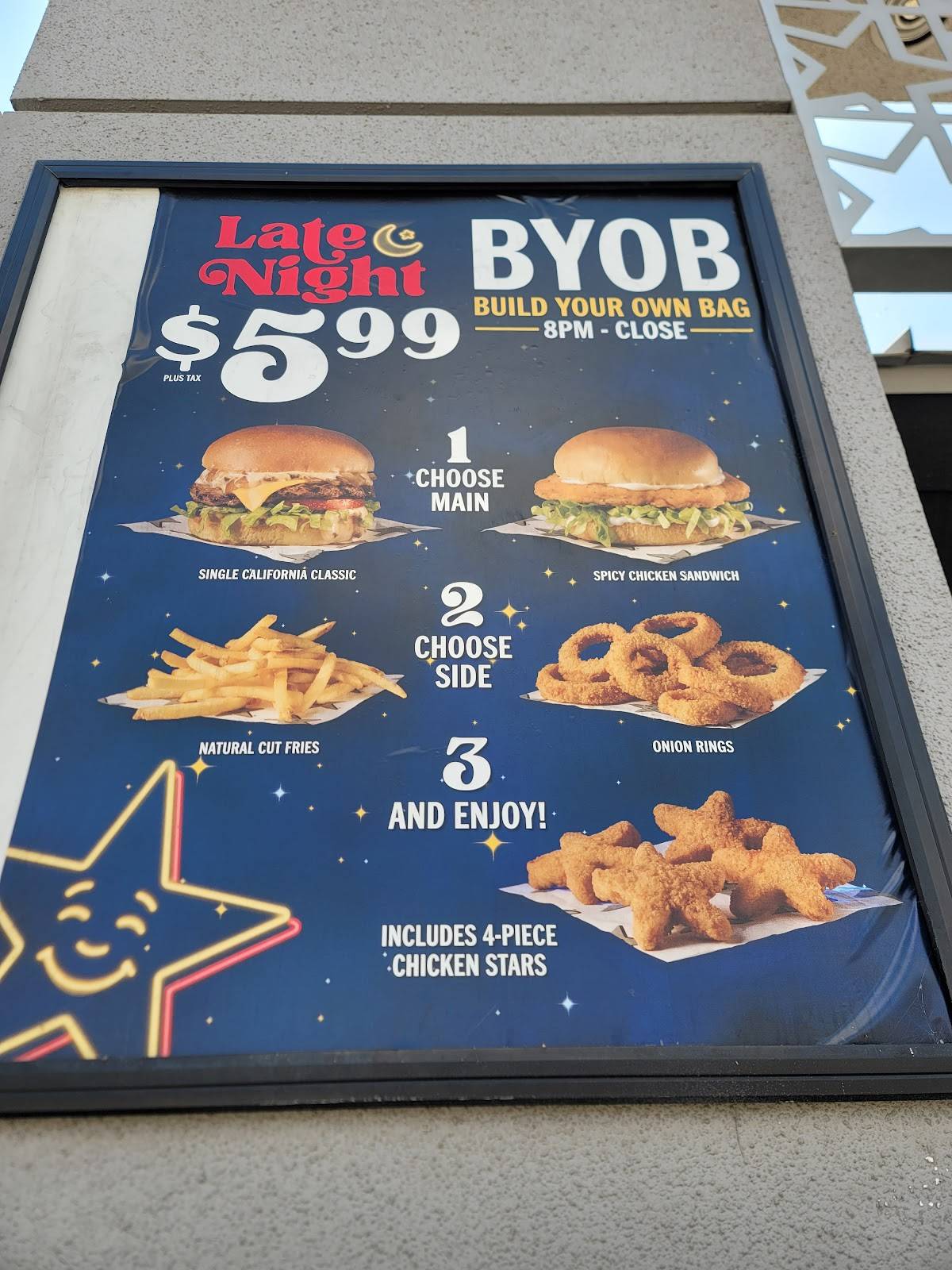 Carl's Jr. меню