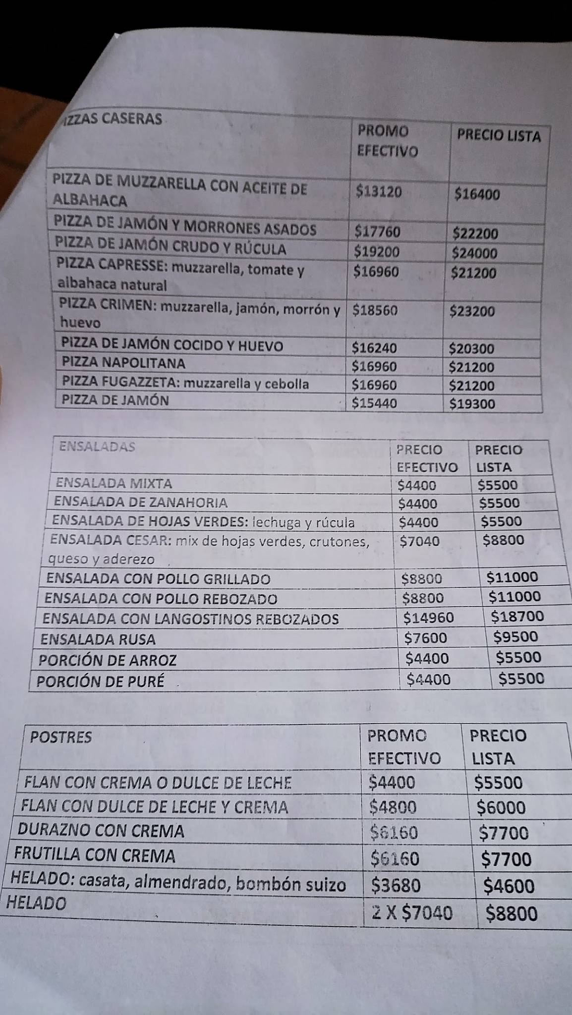 Cerveceria El Federal меню