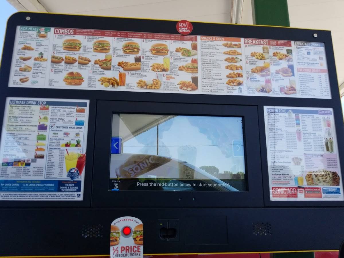 Sonic Drive-In меню