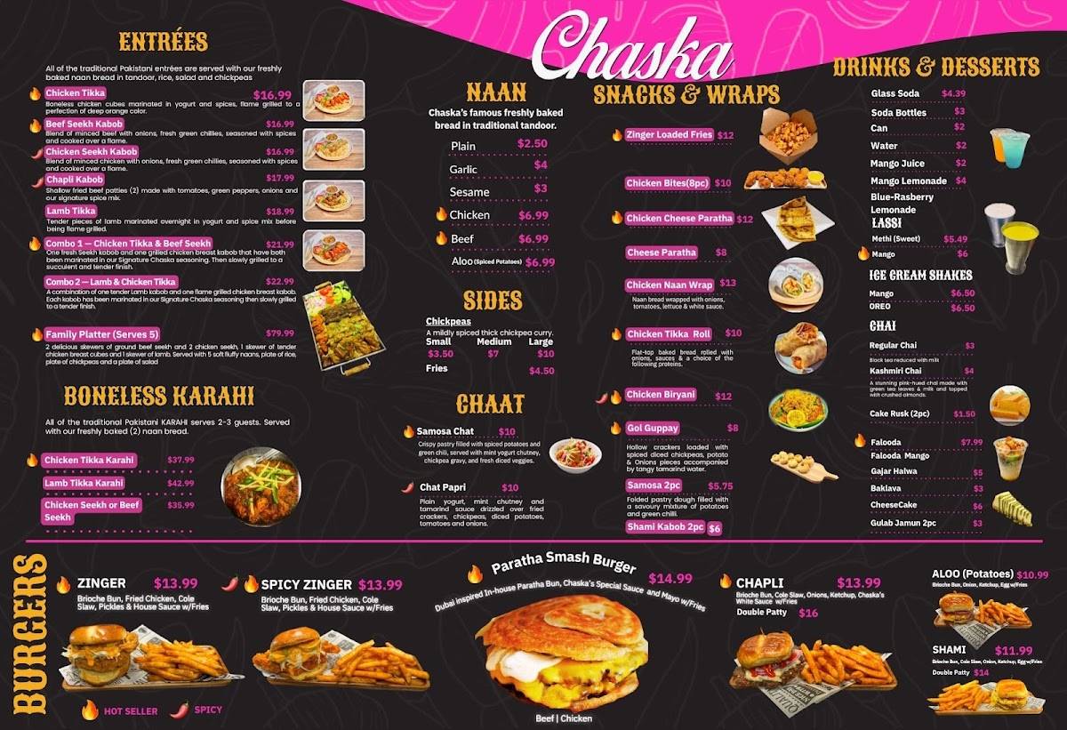 Chaska - Halal Pakistani Kabob Restaurant меню