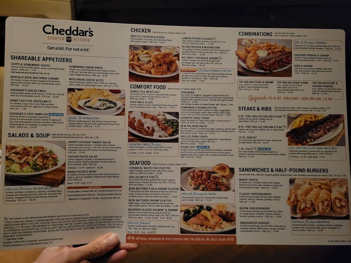 Cheddar's Scratch Kitchen меню