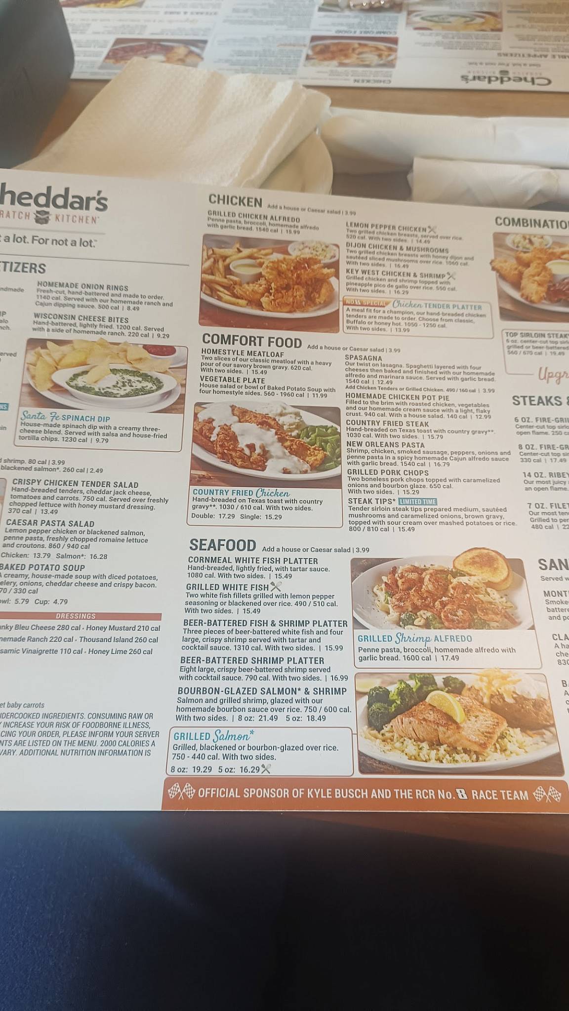 Cheddar's Scratch Kitchen меню