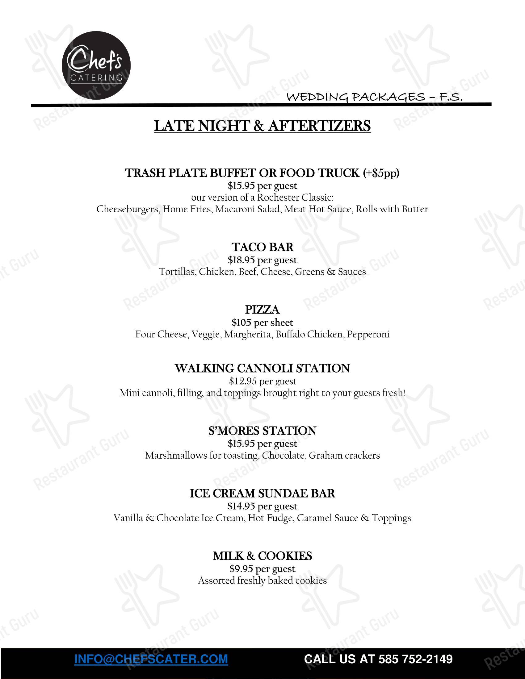 Chef's Catering в Рочестере - Детское