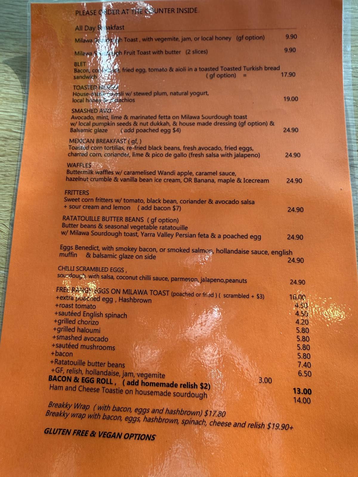 Cherry Walk Cafe меню