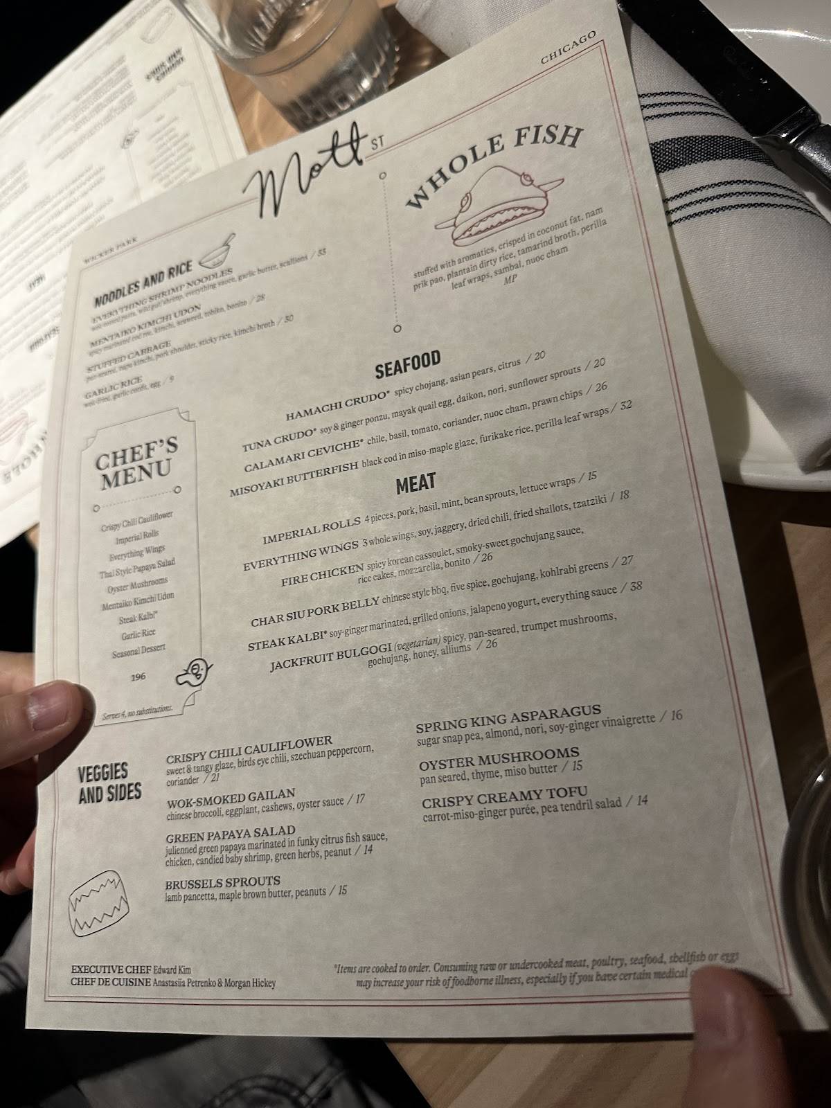 Mott St меню
