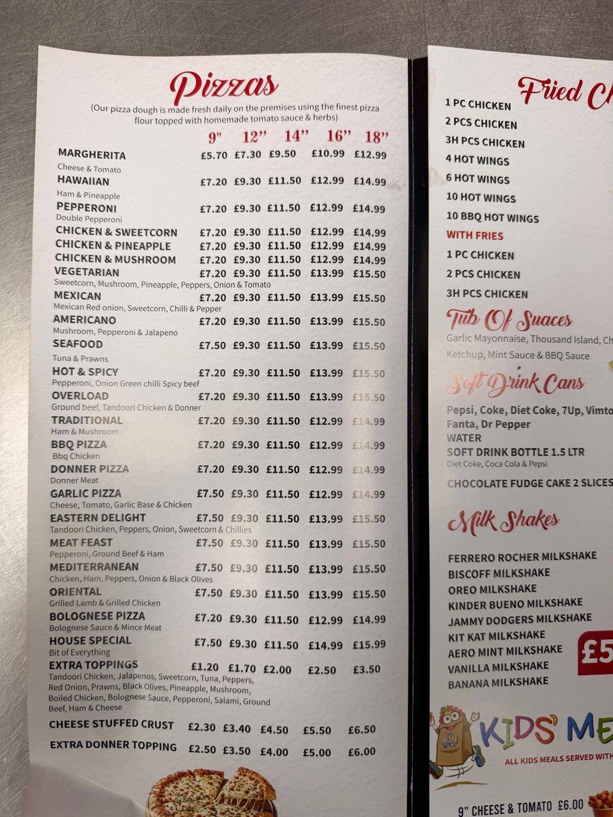 Chilli Hut меню