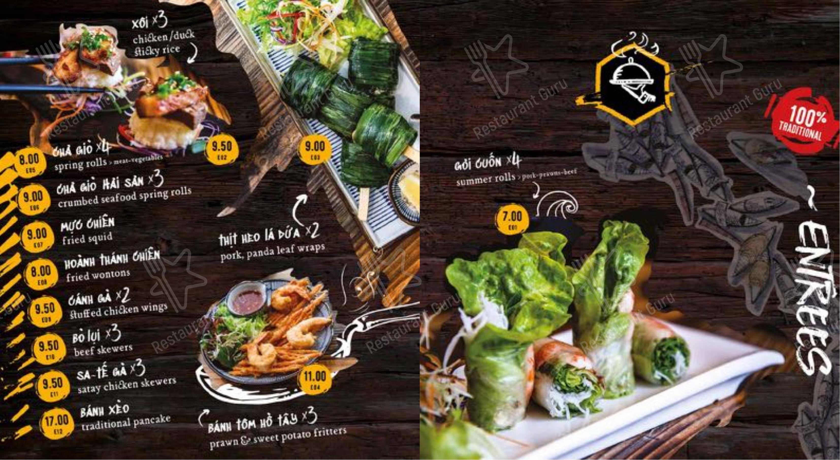 Меню ресторана Chopsticks Viet Restaurant - Меню