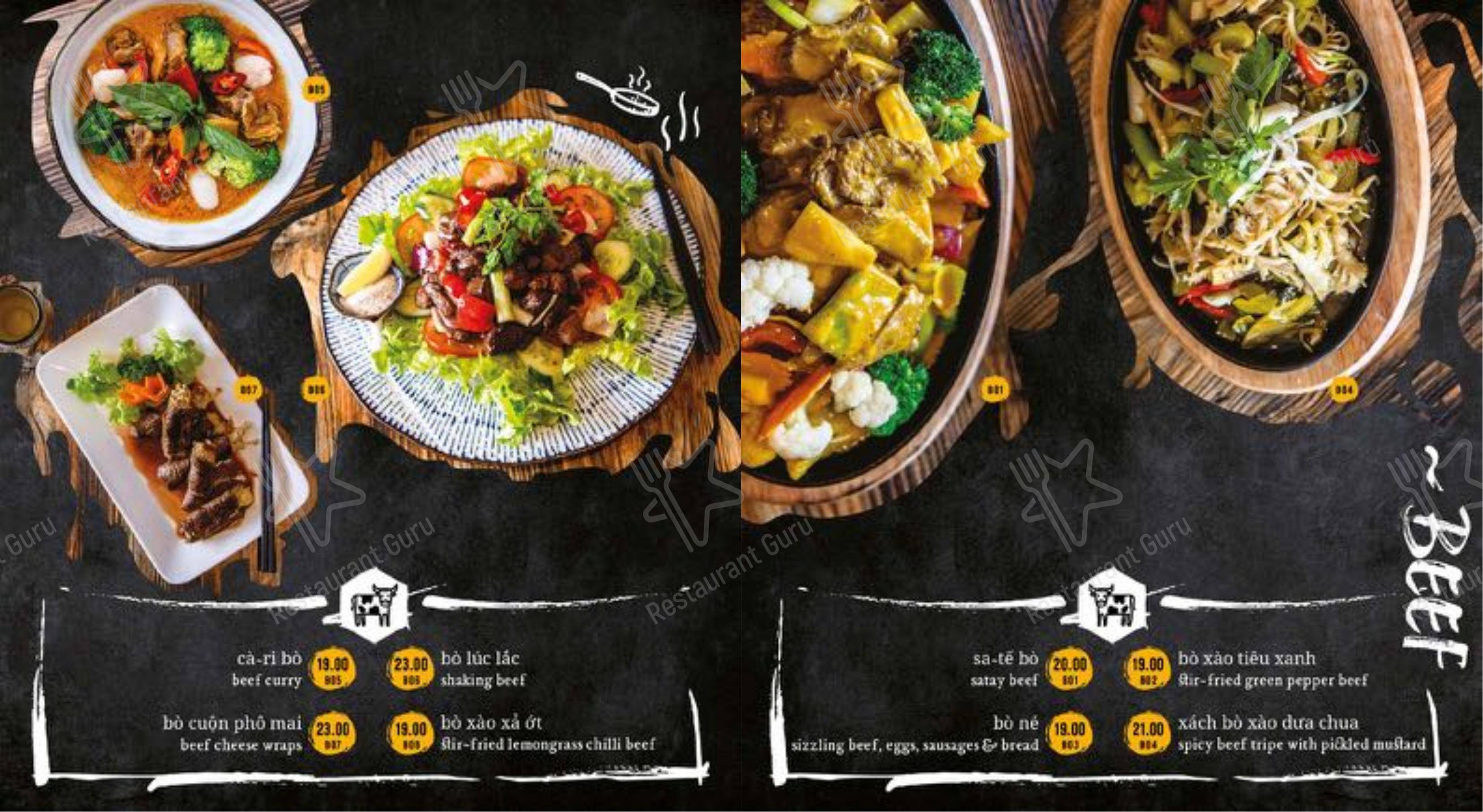 Меню ресторана Chopsticks Viet Restaurant