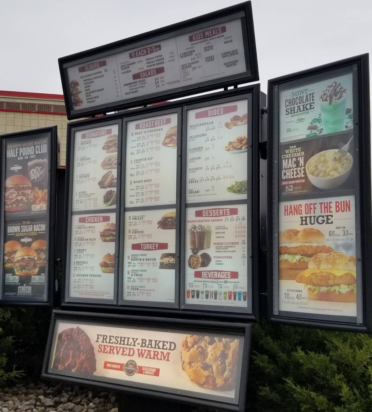 Arby's меню