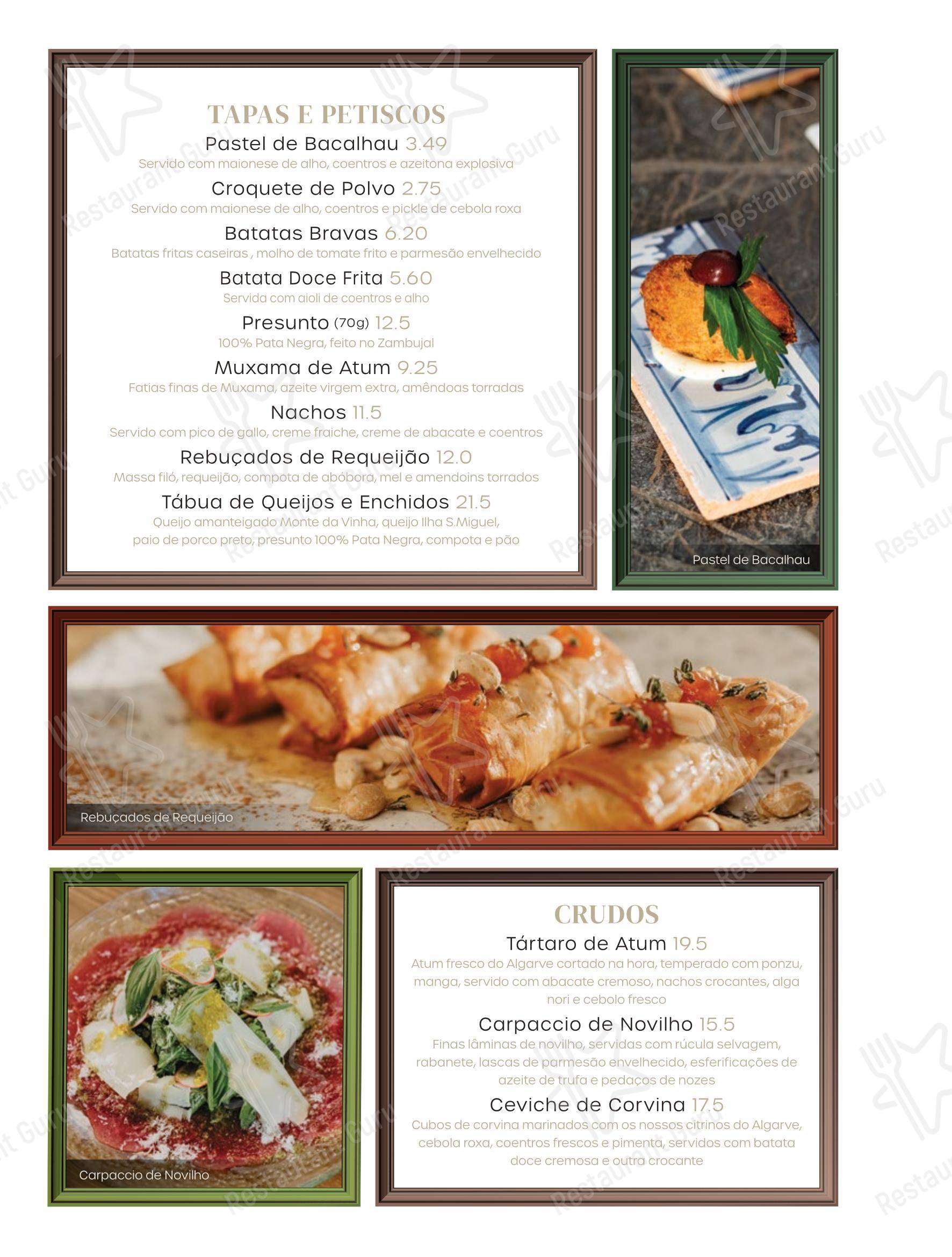 Меню ресторана Columbus Culinary Bar