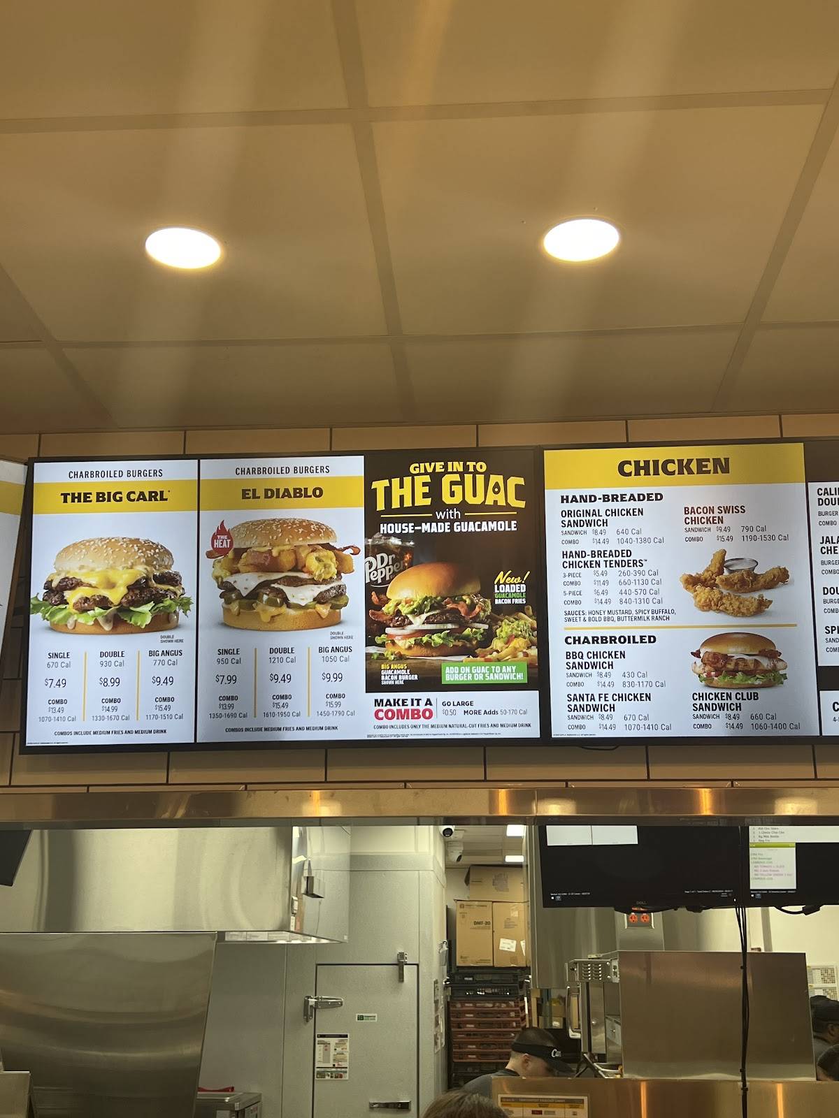 Carl's Jr. меню