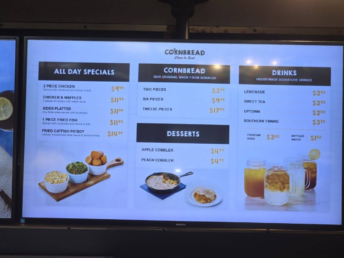 Cornbread меню