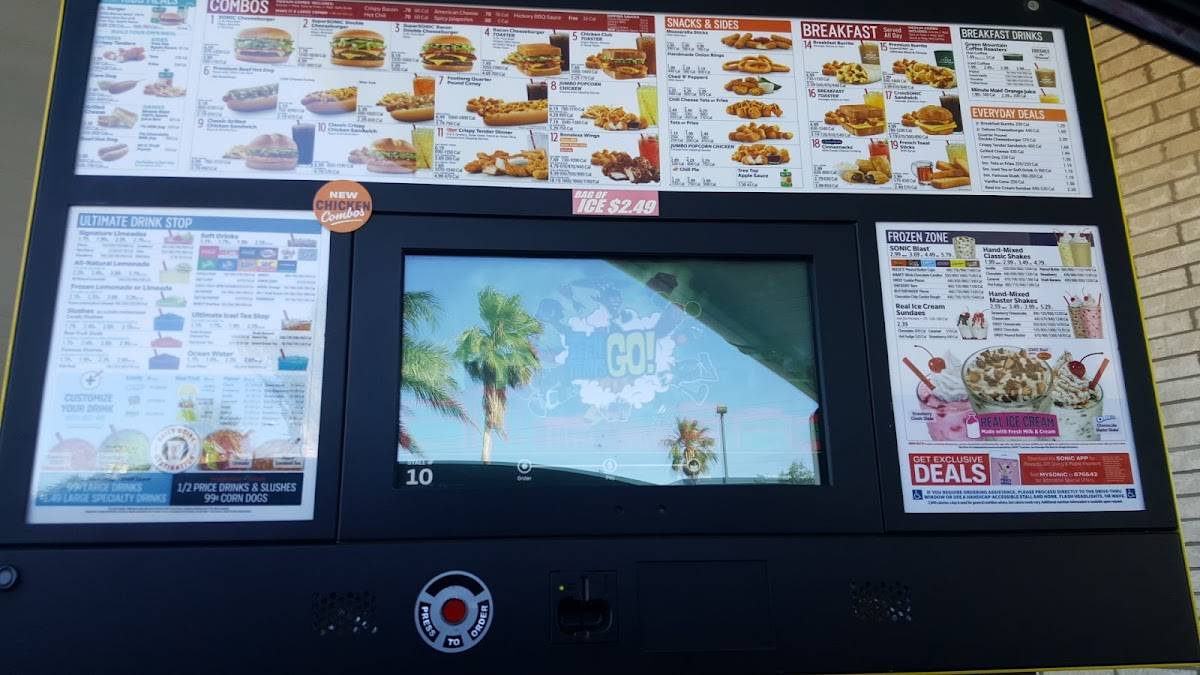 Sonic Drive-In меню