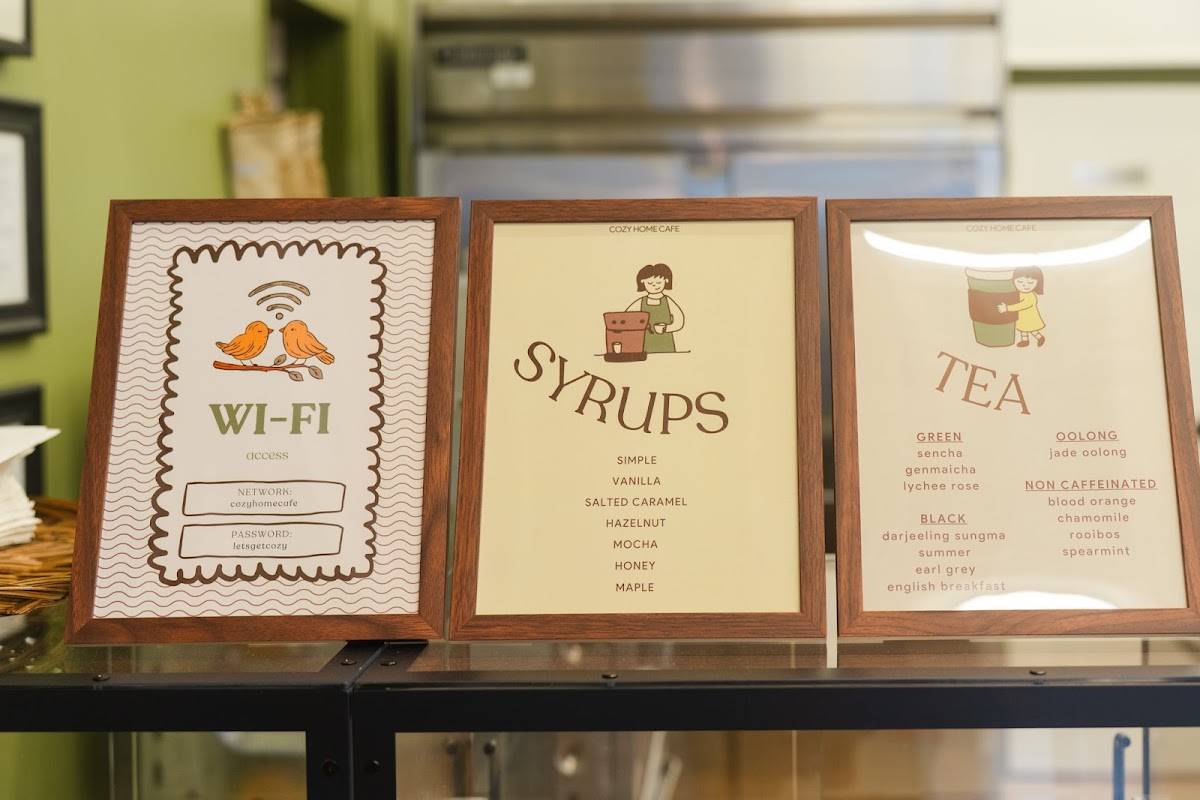 Cozy Home Cafe меню