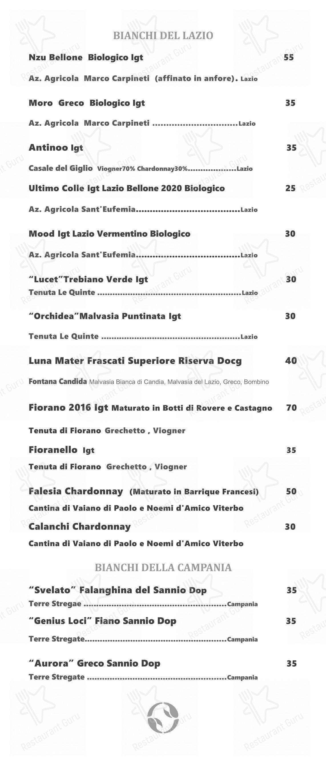 Меню ресторана Ristorante Crab в Риме