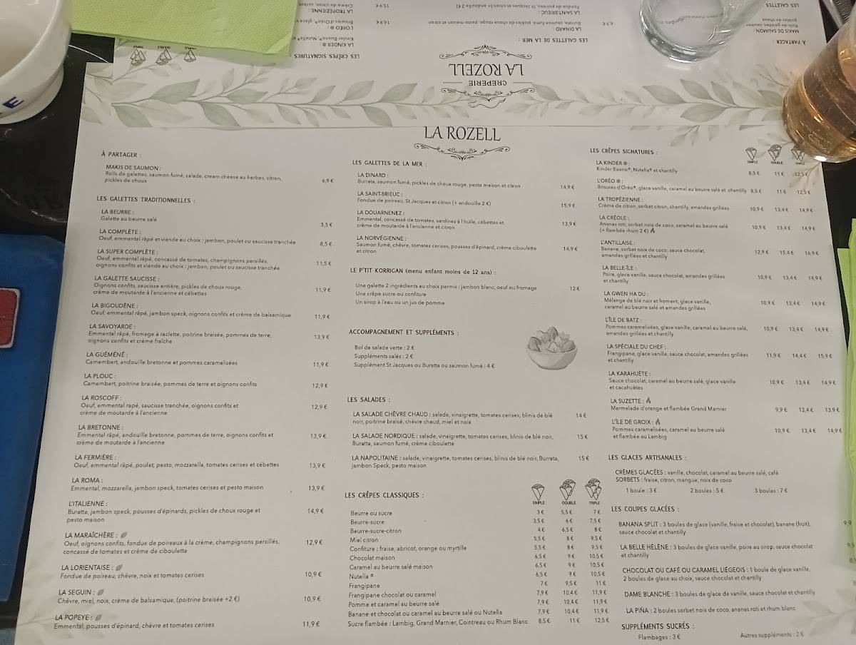 Crêperie La Rozell меню