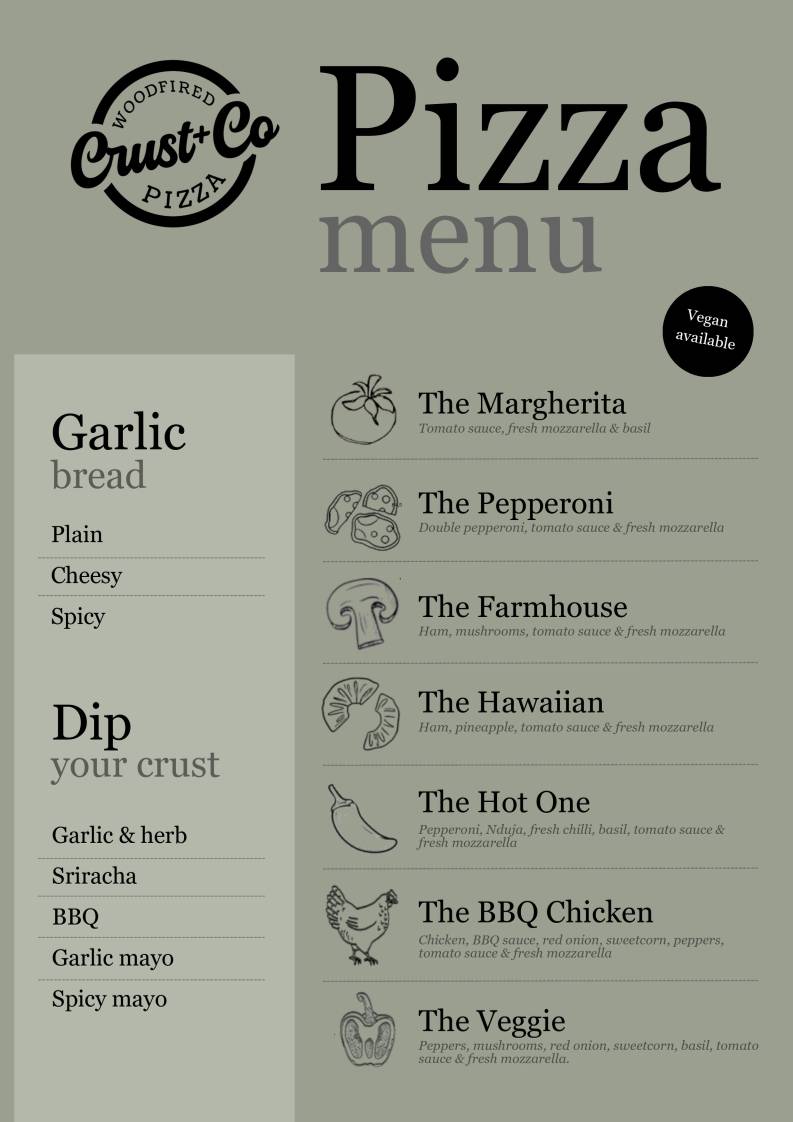 Crust+Co меню