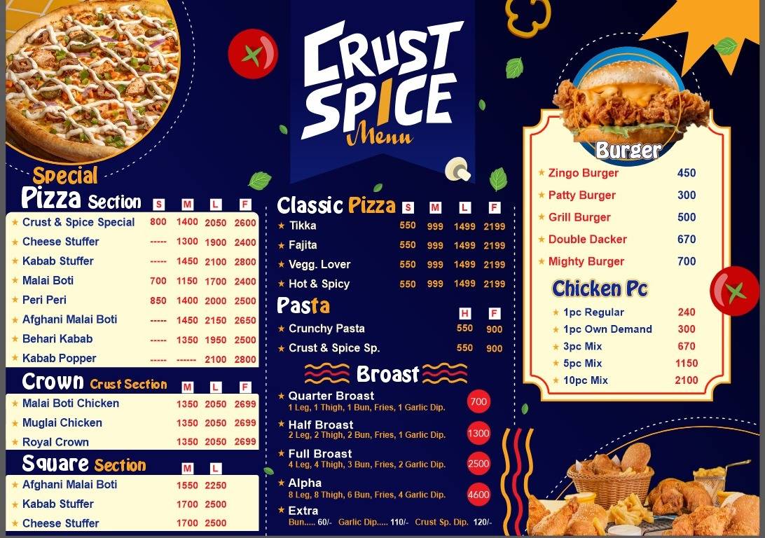 Crust Spice меню