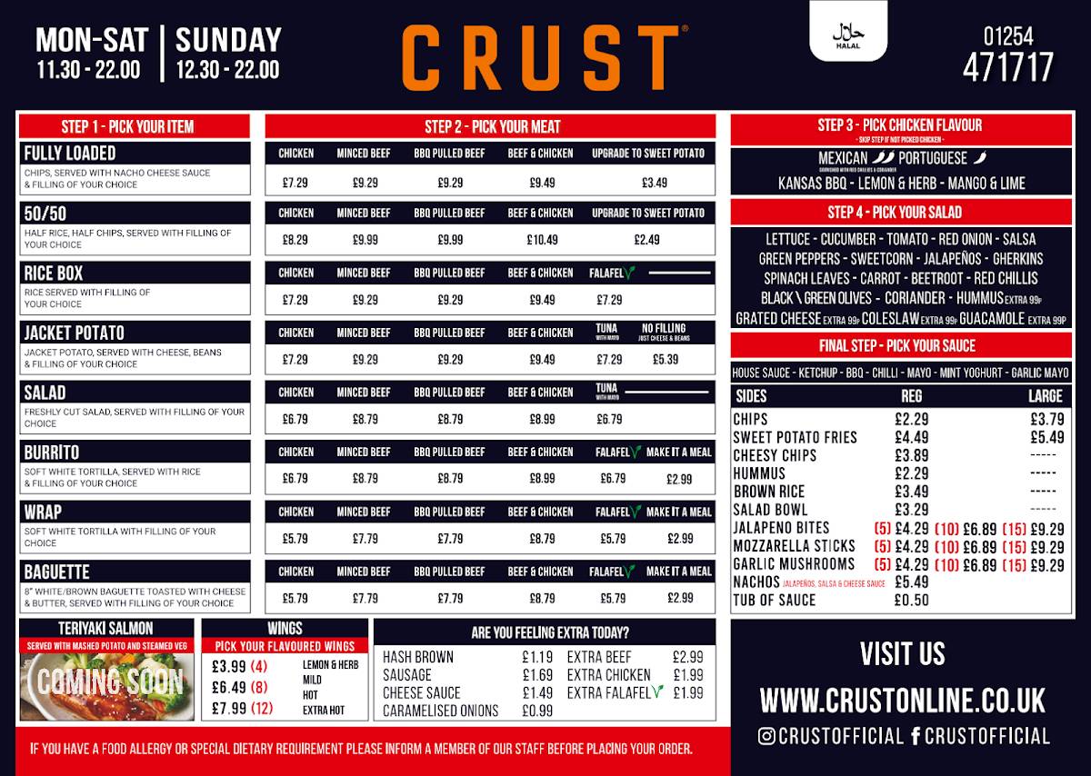 Crust меню